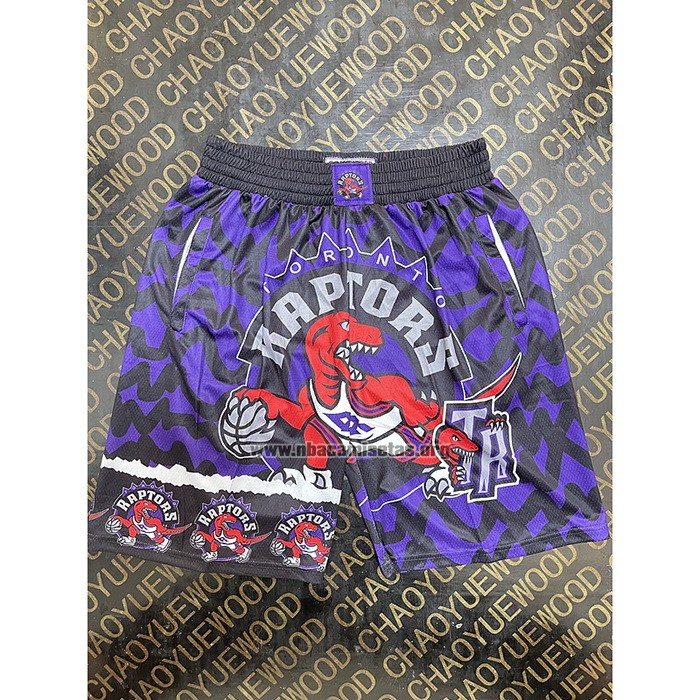 Pantalone Toronto Raptors Mitchell & Ness Negro Violeta